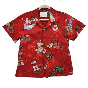 Hawaii Hangover Relaxed Fit Tropical Christmas Santa Hawaiian Shirt Boys Large